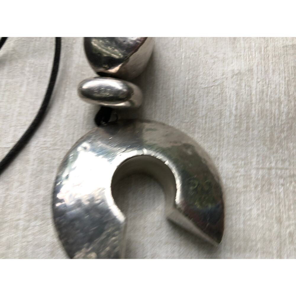 Signed Simon Sebbag Sterling Modernist 3 Piece Necklace